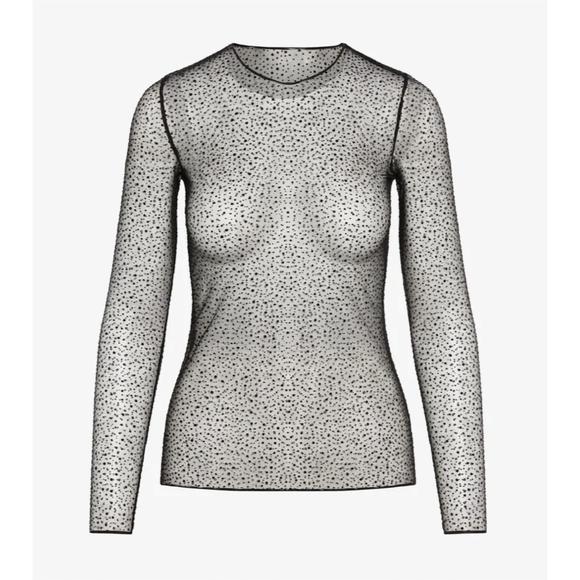 NEW COMMANDO mesh long sleeve top in black - Picture 2 of 2